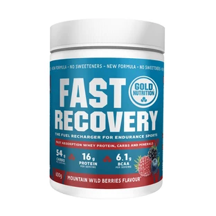Bebida proteica de recuperación rápida con sabor a bayas, 600 g, Gold Nutrition