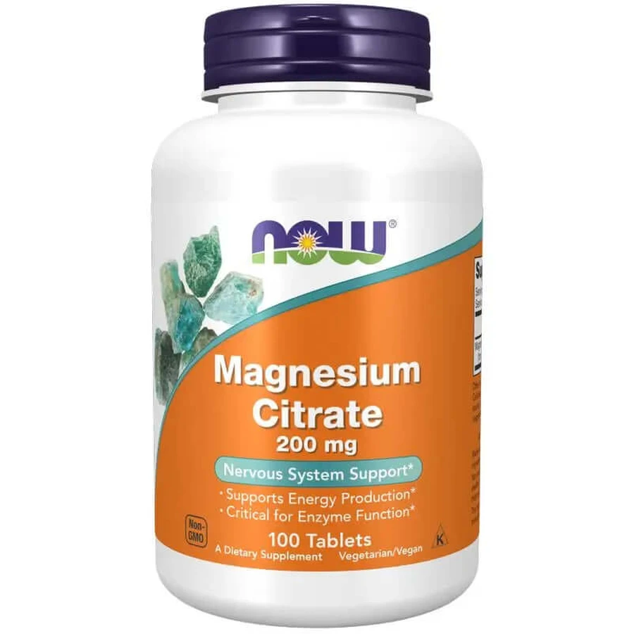 Now Magnesiumcitraat 200 Mg, 100 tabletten