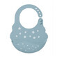 Blue silicone bib with adjustable lock, BabyOno