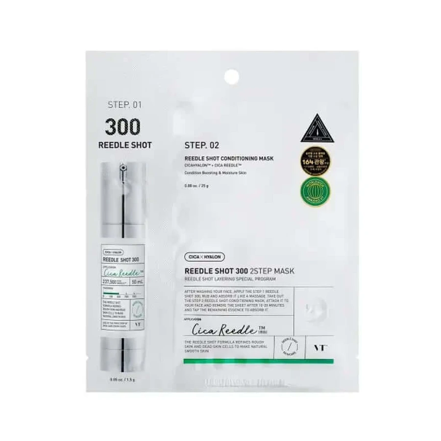 Vt Cosmetics Vt Reedle Shot 300 Masque en 2 étapes, 21,5 grammes