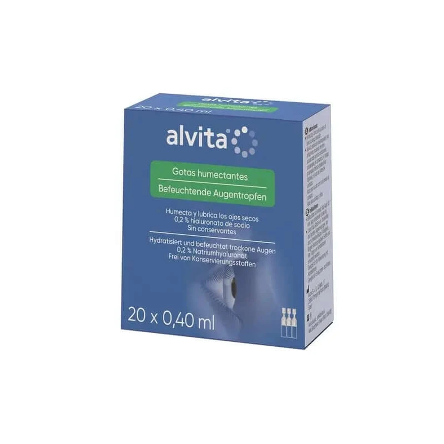 Alvita Feuchtigkeitstropfen mit Hyaluronsäure 20X0,4 Ml, 20 Einheiten x 0,4 ml