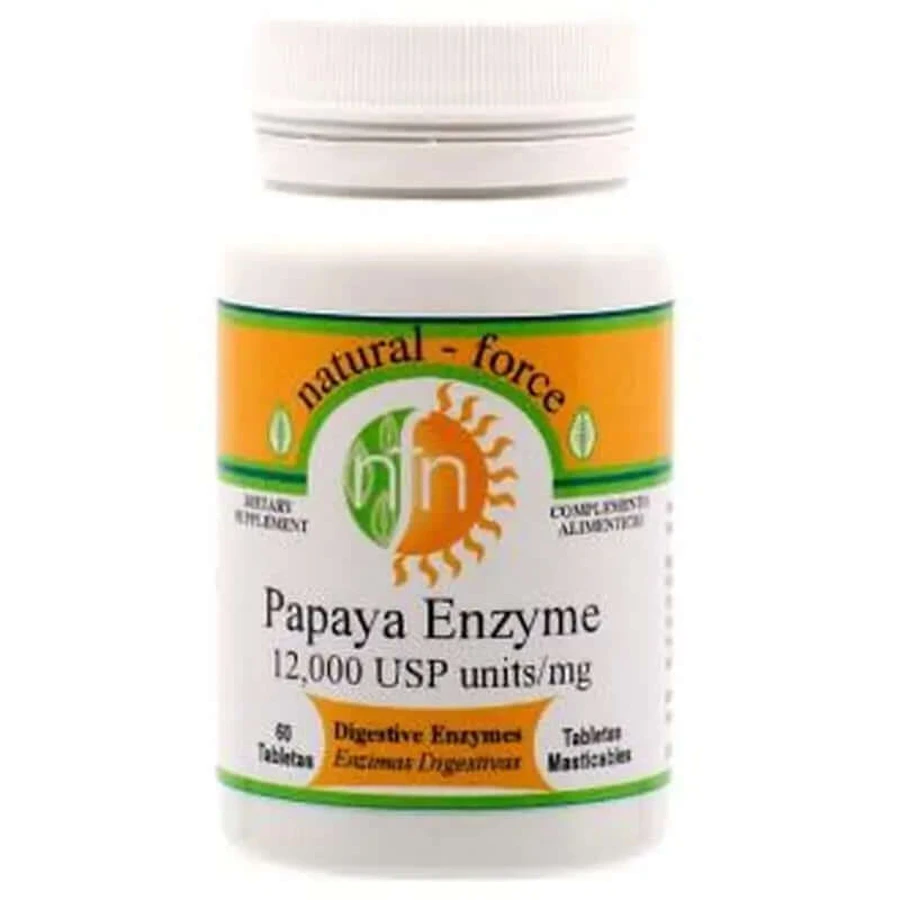 Nutri-Force Papaya Enzymes 60 Mast Tablets