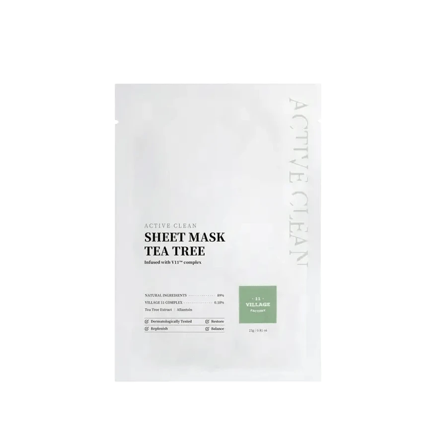 Village 11 Factory Active Clean Sheet Teebaum Maske, 23 Gramm