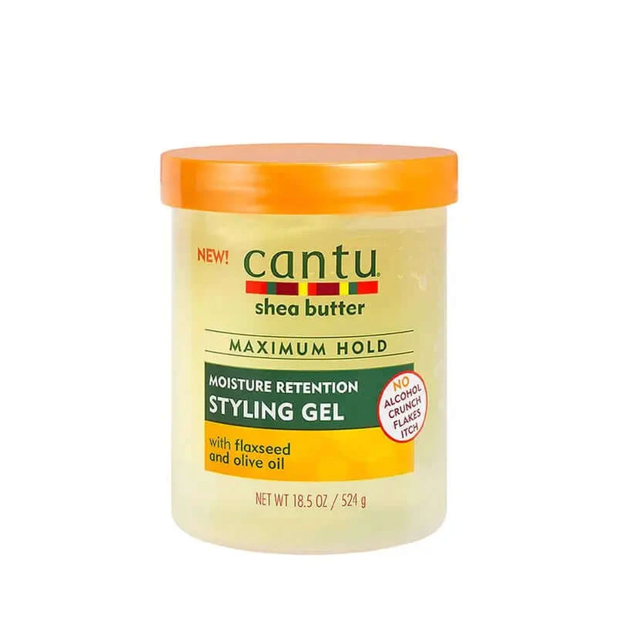 Cantu Sheabutter Styling-Gel mit Leinsamen+Olivenöl 524G (Feuchtigkeitsspeicherung)