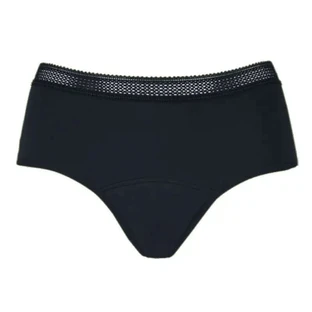 Enna Menstruatiebroek Gynaecologische Biologische Hipster - Medium Vloei, Maat 2XL, Zwart
