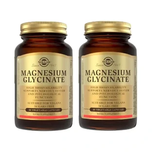 Solgar Magnesium Bisglycinaat, Verpakking 2 x 60 Veggie Capsules