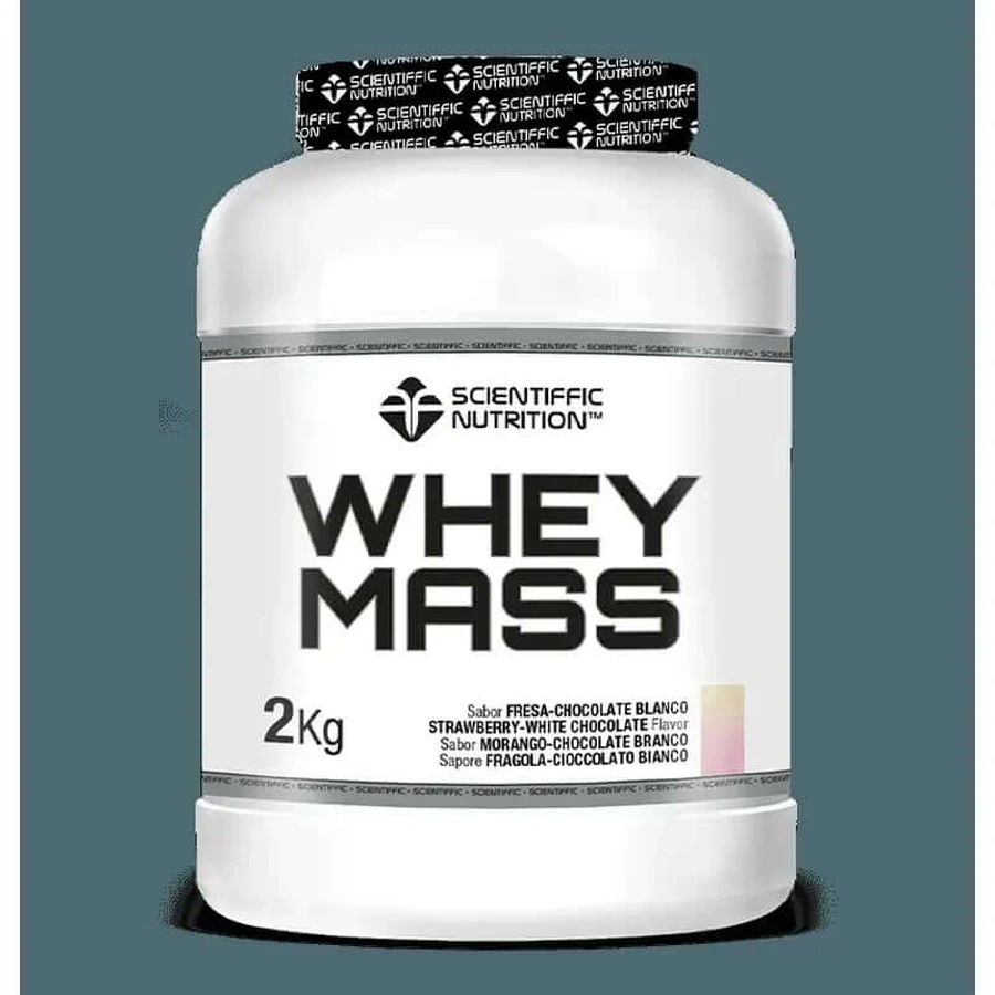Scientiffic Nutrition Whey Mass Aardbei Witte Chocolade, 2000 gram