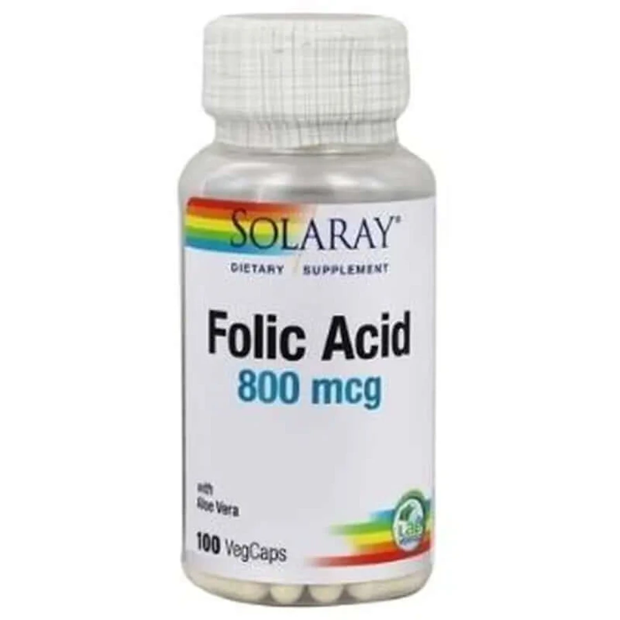 Solaray Acide Folique 800Mcg. 100 Capsules