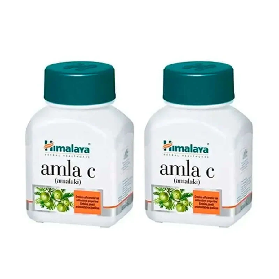 Puur Kruiden Amla C, verpakking 2 x 60 capsules