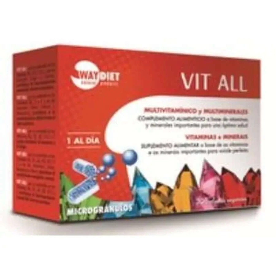 Waydiet Natuurproducten Vit Alles Multivit & Multimin 30Caps. Microkorrels