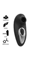 Black&Silver - Rechargeable Silicone Massager & Sucker Black