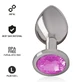 Intense Anal Plug Metal Aluminum With Pink Crystal Size L