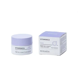 Bioearth Crema viso notte alla vitamina A, 50 Ml
