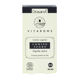 Drasanvi Vitaroms Huile végétale de cumin noir Bio (Première pression à froid) Ecocert , 50 ml