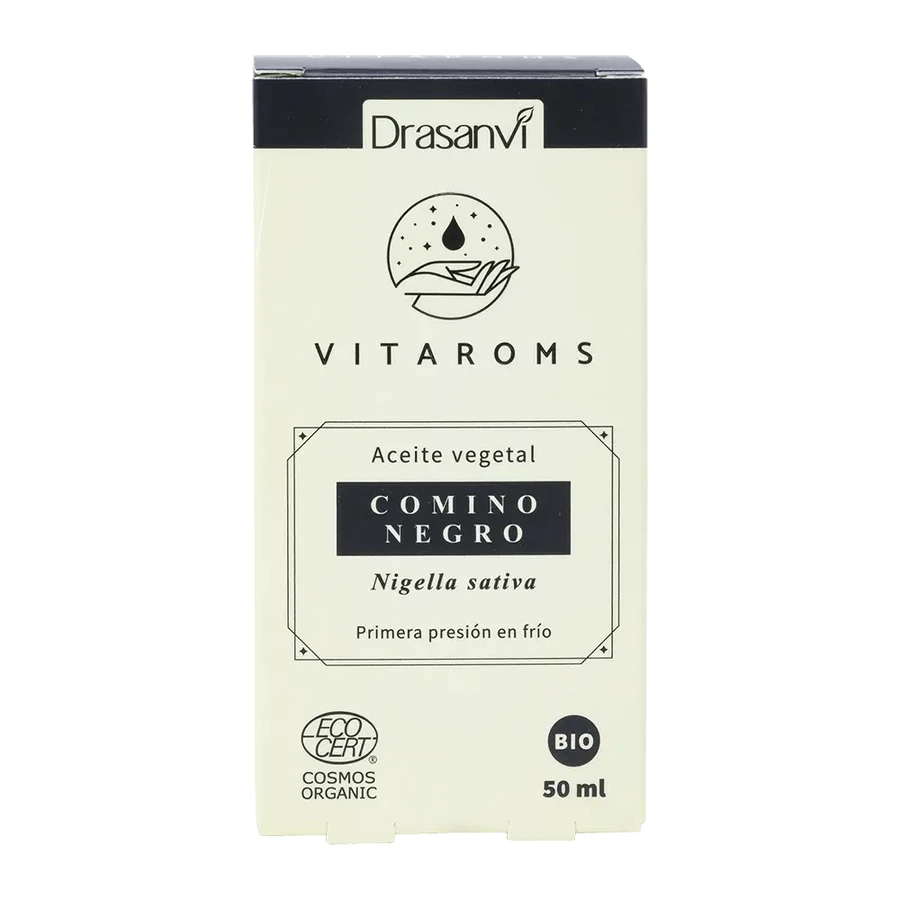 Drasanvi Vitaroms Huile végétale de cumin noir Bio (Première pression à froid) Ecocert , 50 ml