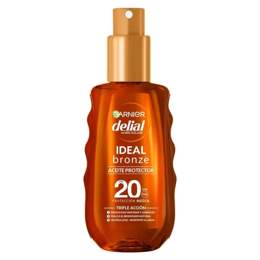 Garnier Delial Beschermende Bruiningsolie Spf 20. Optimale bruining, satijnglans, waterbestendig, niet plakkerig 150ml