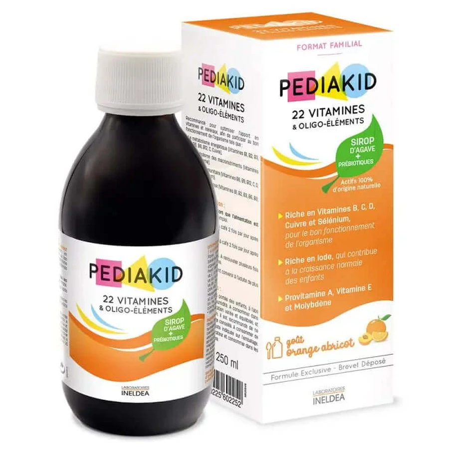 Ineldea Pediakid 22 Vitamines + Oligo-éléments Forme , 250 ml