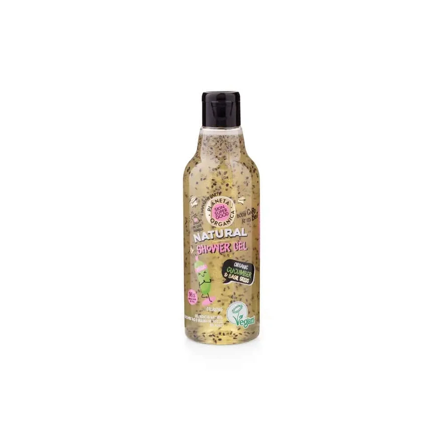 Skin Super Good Gel De Ducha Natural De Pepino Orgánico Y Semillas De Albahaca, 250Ml