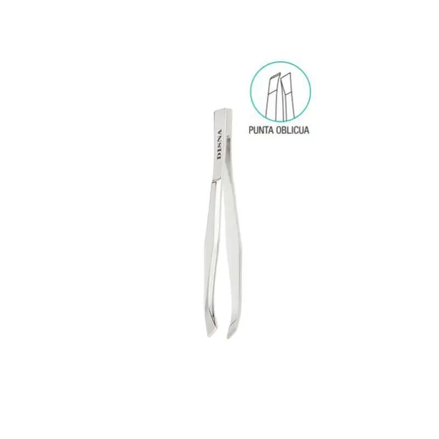 Disna Verchromte abgewinkelte Pinzette 7,4 cm, Stück 1