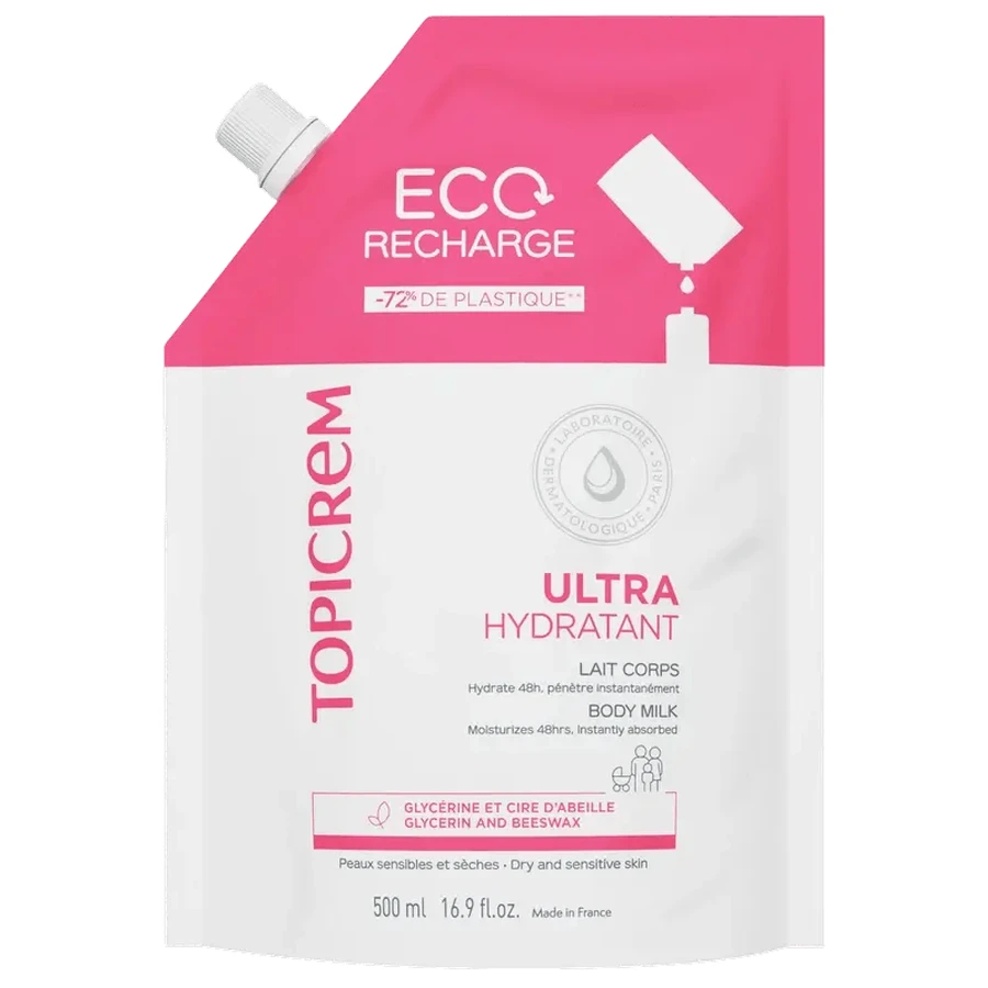Topicrem Uh Recharge Lait corporel ultra-hydratant, 500 ml