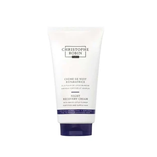 Christophe Robin White Lotus Night Recovery Cream (cheveux normaux à épais) , 150 ml