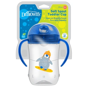 Blue soft beak and handle cup, +9 months, 270 ml, Dr Brown`s