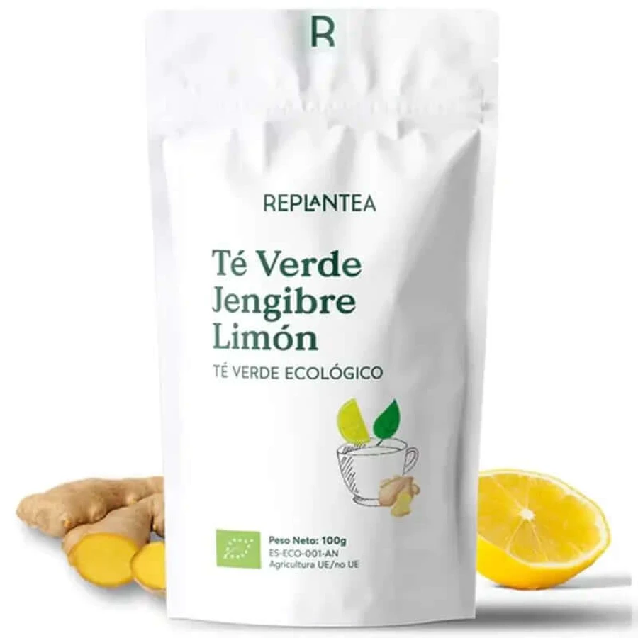 Replantea Groene Thee Met Gember En Citroen Biologisch, 100 g
