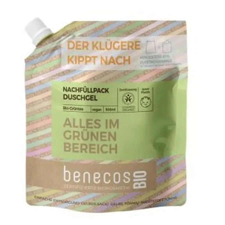 Benecos Groene Thee Badgel Navulling 500Ml. Bio Veganistisch