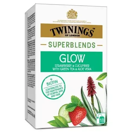 Superblends Glow Kräutertee, 18 Portionsbeutel, Twinings