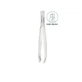 Disna Chrome-plated angled tweezers 8,5 Cm., units 1