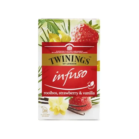 Teeaufguss mit Rooibos-, Erdbeer- und Vanillegeschmack, 20 Beutel, Twinings