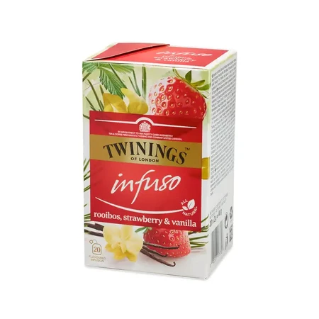 Teeaufguss mit Rooibos-, Erdbeer- und Vanillegeschmack, 20 Beutel, Twinings