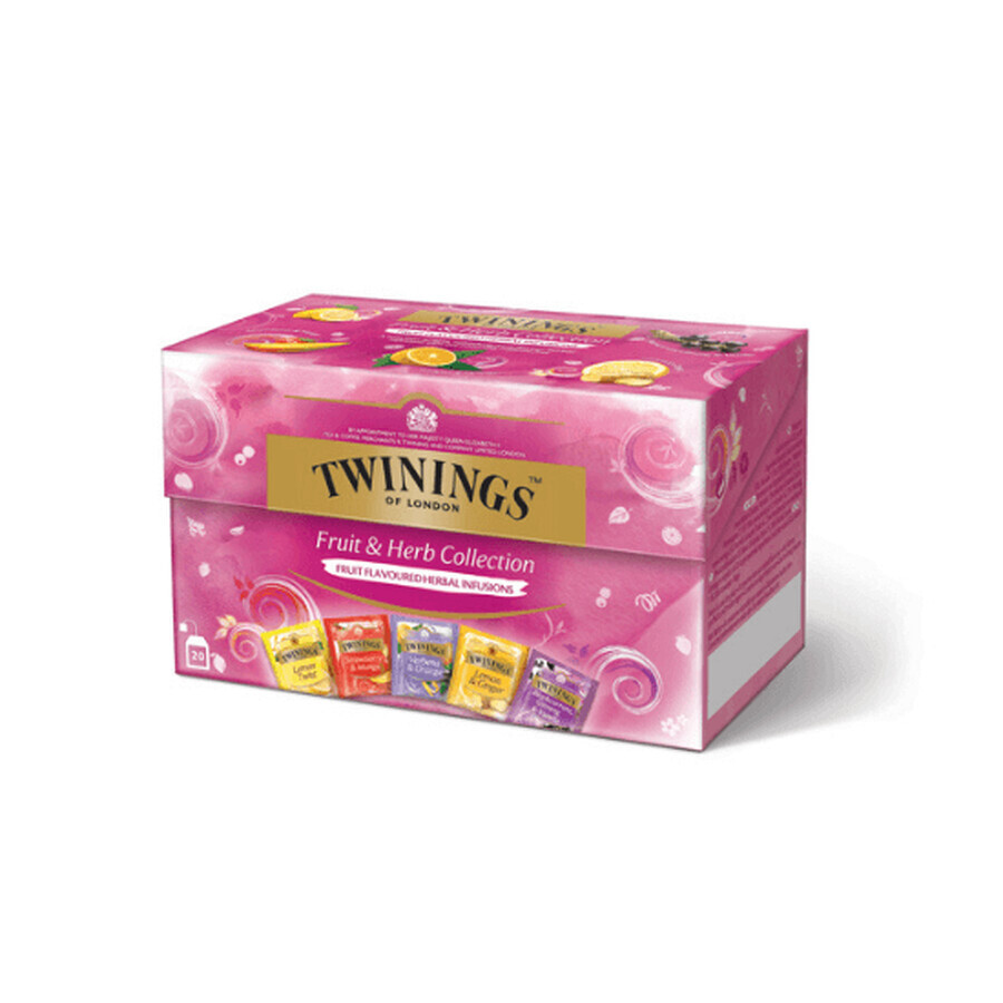 Comprar Mezcla de infusiones de té con 5 sabores de frutas y hierbas, 20 bolsitas, Twinings Mezcla de infusiones de té con 5 sabores de frutas y hierbas, 20 bolsitas, Twinings