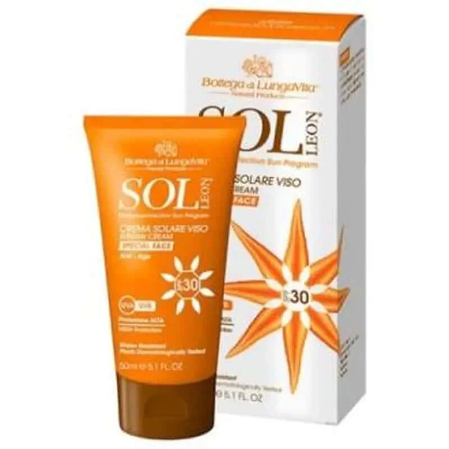 Bottega Di Lungavita Sol Leon Sun Facial Cream Spf 30 High Prot. 50Ml
