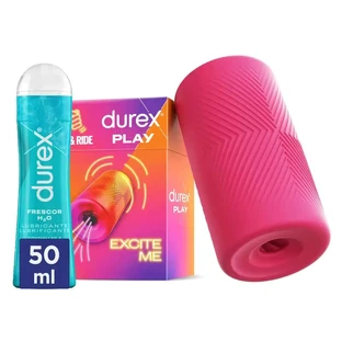 Durex Pack Masturbator, Slide & Ride + Glijmiddel voor frisheid, 50 ml