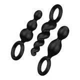 Satisfyer Pack Of 3 Black Silicone Plugs