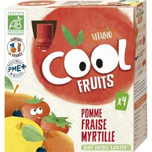 Vitabio Cool Fruits Appel, Aardbei & Bosbes 90 Gr, 4 stuks