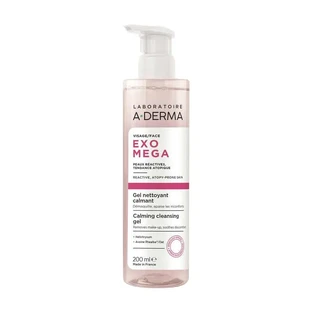 A-Derma Exomega Gel nettoyant apaisant pour le visage, 200 ml