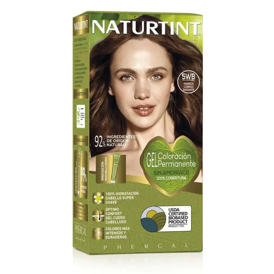 Naturtint Permanent Haarkleuring Ammoniakvrij 5Wb - Stralend Koper Bruin