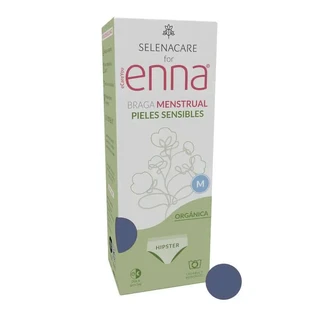 Enna Menstruationshöschen Ginecological Organic Hipster - Medium Flow, Größe M, Farbe Blau / Grau