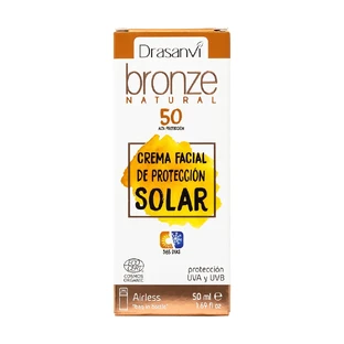 Drasanvi Bronze Natural SPF50 Facial Cream Sunscreen Ecocert, 50 ml
