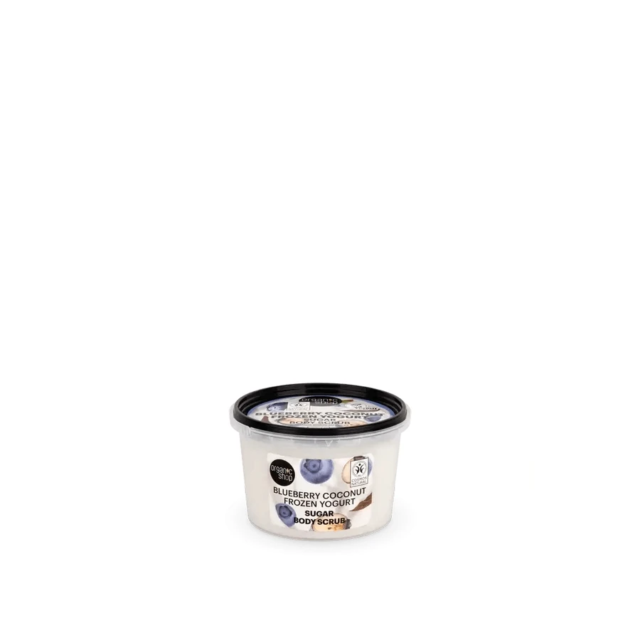 Organic Shop Blueberry Coconut Iced Yogurt Sugar Sugar & Coconut Ice Cream Body Scrub, 250 Ml