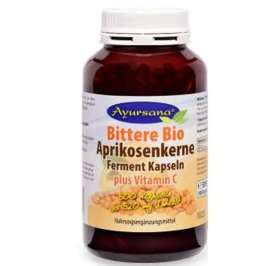 Ayursana Bittere Bio Aprikosenkerner Sem Apricot 500Cap