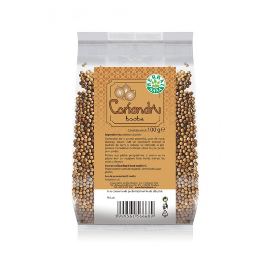 Coriander berries, 100 g, Herbal Sana