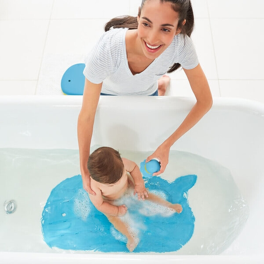 Alfombra de baño antideslizante con forma de ballena, azul, Skip Hop