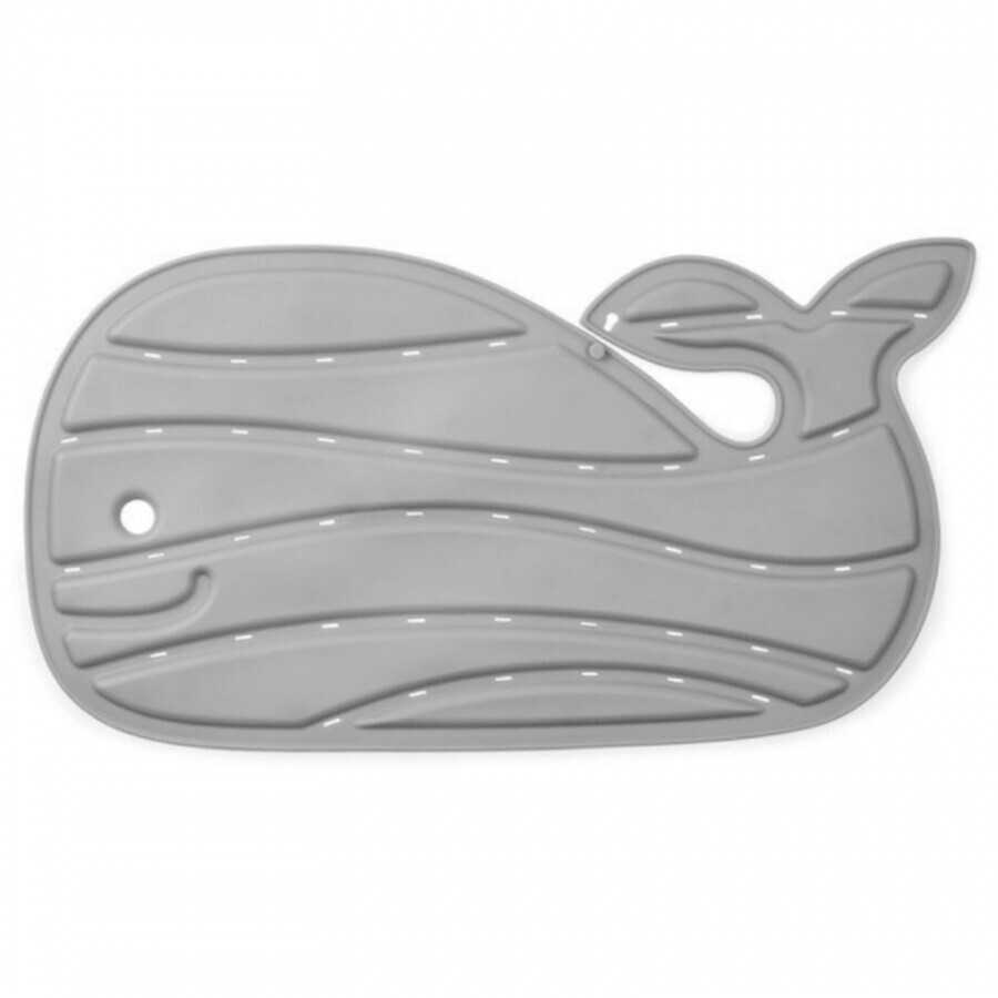 Moby whale-shaped non-slip bath mat, grey, Skip Hop