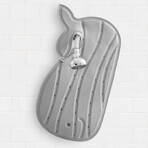 Moby whale-shaped non-slip bath mat, grey, Skip Hop