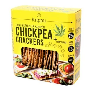 Galletas bio sin gluten con nueces y semillas de cáñamo, 80 g, Krippu