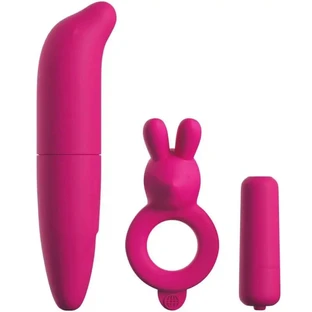 Classix Couples Kit With Ring, Bullet And Stimulator Pink