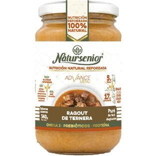 Natursenior Adult Mashed Beef Ragout With Omega 3 Dha+Epa, Prebiotics And Proteins. , 340 gr